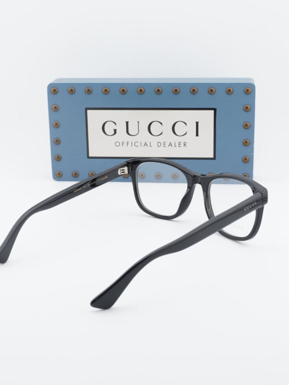 Gucci GG0004O 001 Square Eyeglasses - Black 53mm - Picture 4 of 10